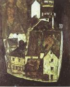 Egon Schiele Dead City III (mk12) oil on canvas